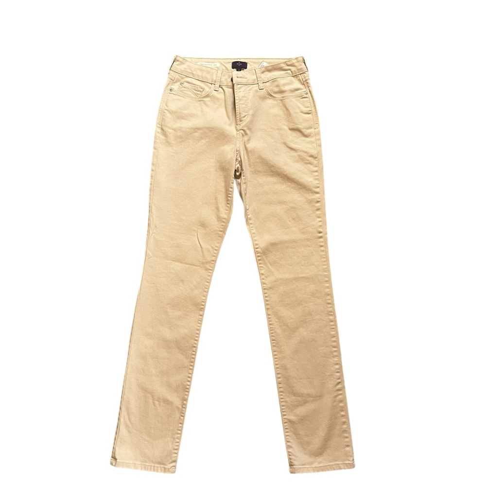 NYDJ Samantha Cream Slim Pants Women’s Size 4 Beige Slim Fit 31” Inseam